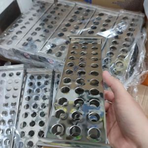 Khay inox đựng ống nghiệm 30 lỗ khay đựng ống chống đông khay inox đựng ống nghiệm 30 lỗ 3 tầng