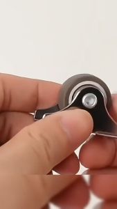 Ellebreen Low Profile 1.3cm Small Fixed Furniture Casters Silent Bearing Mini Rolling Wheels 1Pc