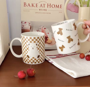 ส่งจากไทย🧸🍬 แก้วกาแฟ แก้วมัค น้องหมี love baby bear แก้วเซรามิค น่ารัก มีหูจับ แต่งโต๊ะทำงานให้ฟิลลิ่งกู๊ดกันค่ะ