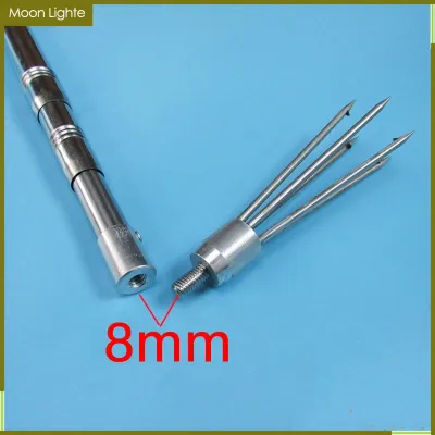 Moon Lighte Fishing Gig Head Fishing Harpoon Head Stainless Steel Spear Pole Spear with Barbs Spear Fishing Gaffs Supply