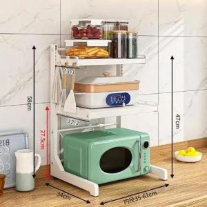 💟SOLUTION65💟 1//2 Tiers Expandable and Height Adjustable Microwave Oven Holder Oven Stand Microwave Oven Rack Kitchen Countertop Organizer Rack Toaster Holder Air Fryer Holder Rice Cooker Holder Toaster Holder Kitchen Countertop Organizer Storage Rack