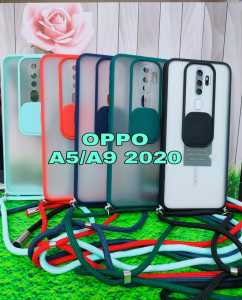 OPPO A5 2020/ A9 2020 CASING SOFT CASE DOVE SLIDING CAMERA PLUS TALI LAYNARD MODEL TERBARU - PGC SHOP