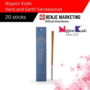 [Nippon Kodo] Herb and Earth No. 03 Sandalwood Bamboo Incense 20 Sticks | Made with Natural Oils