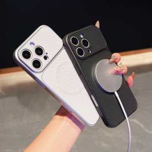 Luxury Leather Texture c For MagSafe Case For iPhone 17 16 15 14 Pro Max Slim Elegant Wireless Charging 17 Pro Max Cover