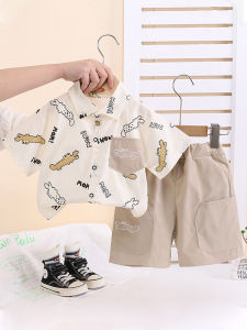 Boys clothes suits T-shirt pleasantly cool Child clothes suits Little boy cotton Top+shorts sets shirt comfortable