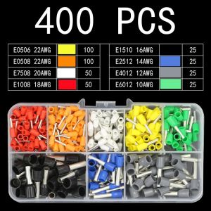 Set Skun Terminal Gepeng Insulated Connector Male Female Skun Ferrules Insulated Crimp Skun Terminal Bulat Skun Garpu U-Tipe Terminal Kabel Gepeng Cewek Cowok