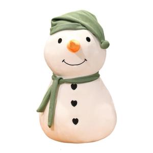 Portable Sturdy Plush Snowmans Beanbag Toy Soft Huggable Stuffed Friend Bedroom Ornament for Kids Aged 2 and Up