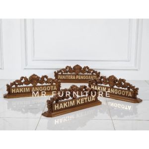 Papan Nama Jabatan Kayu Jati