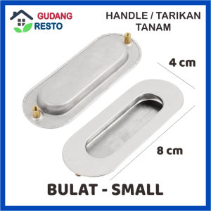 HANDLE TANAM Tarikan Laci COM Pintu Geser Dorong Lemari Sliding Oval Kotak Persegi Stainless Steel KOM Sleding