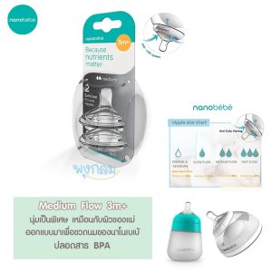NANOBEBE  จุกระบายอากาศ 360 องศา  ขวดนม เสมือนนมแม่ ใช้ได้ตั้งแต่แรกเกิด