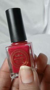 Breathable Nail Polish Dark Red Rouge Halal Vegan Wudhu Friendly Long Lasting