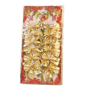 Bows Christmas Decorations Christmas Bowknots 12 Pieces Christmas Ribbon Bows Christmas Tree Bowknot Xmas Decoration Ornaments for Xmas Wreaths Supplies for Christmas Xmas Gift