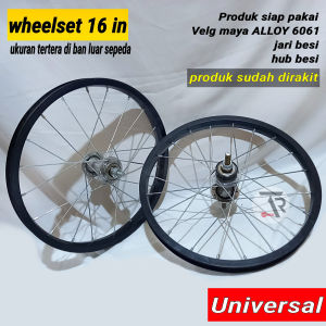 velg sepeda BMX 16 in / wheelset 16in siap pakai sudah dirakit dan disetel jari2