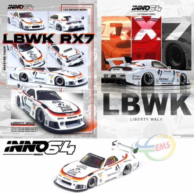 IN64-LBWK-RX7-02 - INNO 1/64 Die-Cast MAZDA RX7 (FD3S) LB-SUPER ...