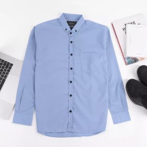 Kemeja pria lengan panjang premium polos formal casual Alkhalis