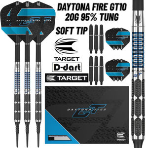 TARGET SOFT TIP DARTS - 20G DAYTONA FIRE GT-10 95% TUNGSTEN ELECTRONIC DART SET