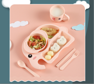 *READY STOCK* 6pcs children dining sets plastic Cartoon Kid Plate Set Tableware with Bowl Plate Cup Spoon Fork -ELP SET ✅✅✅✅✅✅**** PRINTING CUSTOM LOGO AVAILABLE *****✅✅✅✅✅✅