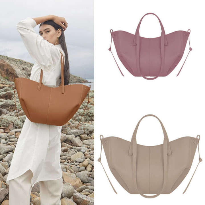 Túi tote nữ Polene chính hãng, sức chứa lớn bằng da bò, túi đeo vai ...