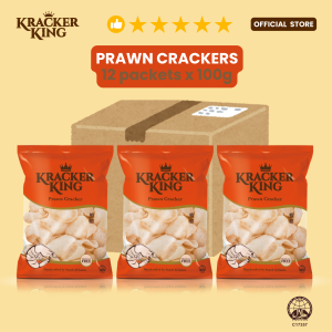 KrackerKing Prawn Crackers [12 pkts x 100g]