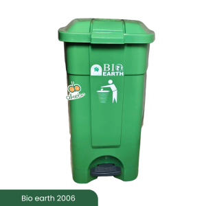 Tempat Sampah BIO earth Injak 45 Liter 2006 Green Leaf Dustbin Roda