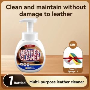 Leather Cleaner Conditioner for Genuine Leather Bags Shoes Sofa Seat Luxury Leather Care 300ML