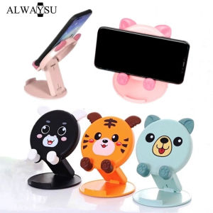 ขาตั้งวางบนโต๊ะลายการ์ตูนสัตว์น่ารักแท็บเล็ตตั้งโต๊ะพับได้ใช้งานร่วมกับสมาร์ทโฟน iPhone Xiaomi Huawei