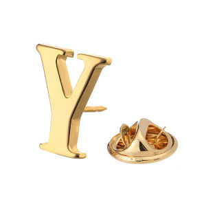 shiqinbaihuo Chất Lượng Cao Cổ Điển Phong Cách Vàng Thư A-Z Kim Loại Trâm Phụ Nữ Người Đàn Ông Của Ve Áo Pin Của Phụ Nữ Hat Khăn Ba Lô Huy Hiệu Đồ Trang Sức