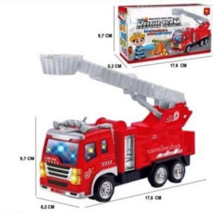 Mainan Anak Mobil Pemadam Kebakaran Sirine dan Lampu Tanpa Remote Control Bump and Go