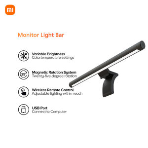 Xiaomi Mi Computer Monitor Light Bar No Screen Reflection Wireless Remote Control Dimmable Light Bar (Black)