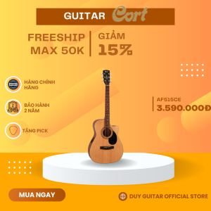 Đàn guitar acoustic Cort AF515CE OP có EQ CE304T made in Indonesia phân phối bởi Duy Guitar Store