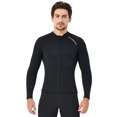 DIVE&SAIL 2MM 2PCS Thermal Wetsuit Men Women Split Top Thicken Warm Diving Snorkeling Surf Swimsuit