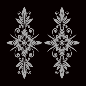 Stiker kaca pintu jendela motif ukiran ornamen model klasik tampilan elegan