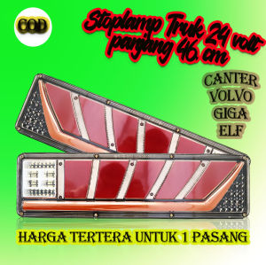 Lampu Stop Lamp Rem Belakang Variasi Mobil Truk Truck Tail light 24 volt 46 cm Led Canter Fuso Volvo Traga Elf Giga Hino Lamp Stopan Custom Terbaru