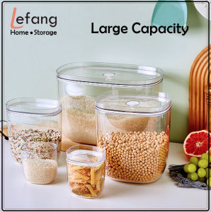 Lefang Large Capacity Airtight Food Storage Container Clear Pet Kitchen & Pantry Organization Food Dispensers
