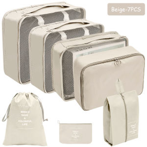 HOMY 7Pcs Travel Organizer Set Foldable Washable Storage Bags Clothes Shoes Sorting Luggage Packing Pouches