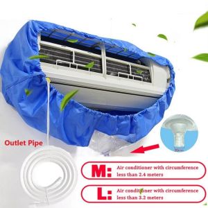 YARUA Leakproof Air Conditioner Cleaning Bag Washable Reusable Split Air Conditioner Washing Cover Practical Blue Wall Mounted AC Cover Large Air Conditioning