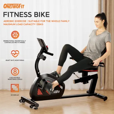 OneTwoFit 4KG lazy bike 8-speed adjustable resistance fitness bike gym professional dynamic bike exercise Spin Bike