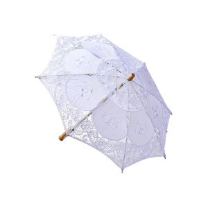NANMEN 26/43cm Length Lace Parasol Umbrella Lady Embroidery Flower Girl Umbrella Vintage Kids Sun Umbrella