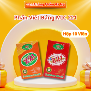 Combo 10 Hộp Phấn Viết Bảng Không Bụi MIC 221 (Phấn Trắng/Phấn Màu)