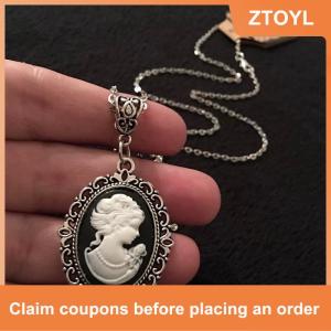 【ZTOYL】 Vẻ Đẹp Cameo Vòng Cổ Gothic Đồ Trang Sức Cổ Điển Victoria Khắc Vẻ Đẹp Quyến Rũ Choker Cho Phụ Nữ Cô Gái