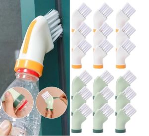 2pcs Cleaning Brush Can Be Connected To Mineral Water Bottle Dry-wet Dual-use Cleaning Brush Multi-use