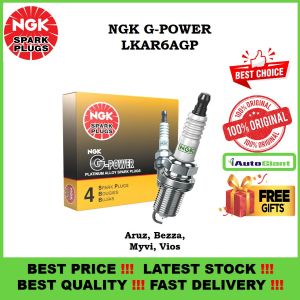 PALAM PENCUCUH NGK SPARK PLUG LKAR6AGP NGK (4 PCS) PACK PERODUA ARUZ 1.5(19) BEZZA 1.3(16) MYVI 1.3/1.5 (17)
