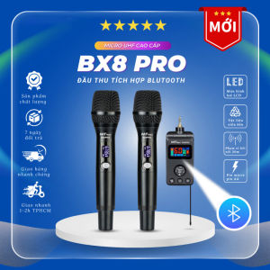 Micro Không Dây BX8 PRO Đa Năng Cao Cấp Tích Hợp Bluetooth BX8 PRO Độ Nhạy Cao Bắt Âm Tốt Thiết Kế Sang Trọng Bảo Hành 12 Tháng