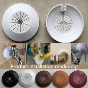 1pcs Plastic Wall Hole Duct Cover Shower Faucet Angle Valve Pipe Plug Decoration Cover Snap-on Plate Kitchen Faucet Accessories