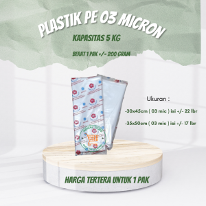Kantong Plastik Pe 5kg 30x45 35x50 l Plastik PE Sayur Es Batu Santan Minyak Ikan