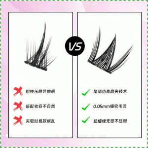 แผ่นแปะขนตา ติดเอง สติ๊กเกอร์ขนตา ความงามและการดูแลผิว เฉียนเจ๋อ ใด ๆ เส้นผมนุ่มบางๆ เสริมเสน่ห์ของดวงตา