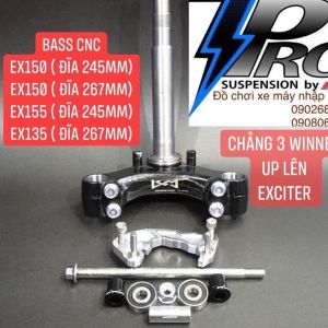 Combo chảng 3 NHÔM ĐÚC / CNC / THÉP SẮT  trước winner  +bạc đạn + pass+canh cốt up ex150 LCM ._Dochoixemaynhapkhau