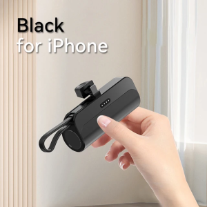 TUGE Mini Powerbank 5000 Mah Power Bank Kapsul Type C Lightning Portable Powerbank iPhone Fast Charging 2 Output Travel Size