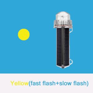 WUXU IP7X Warning Lamps Solar Powered Flashing Marine Net Mark/Position Signal Light Marine Navigation Light