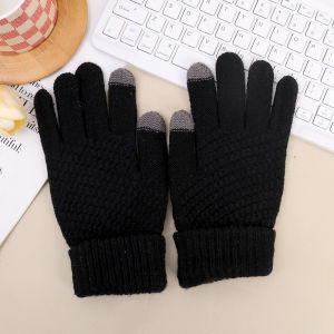 ถุงมืออุ้งเท้าแมวแสนน่ารักถุงมือผู้หญิงฤดูหนาวให้ความอบอุ่นแบบทัชสกรีนตาข่ายยืดหยุ่นถุงมือครึ่งนิ้วทัชสกรีนทำจากผ้ากำมะหยี่